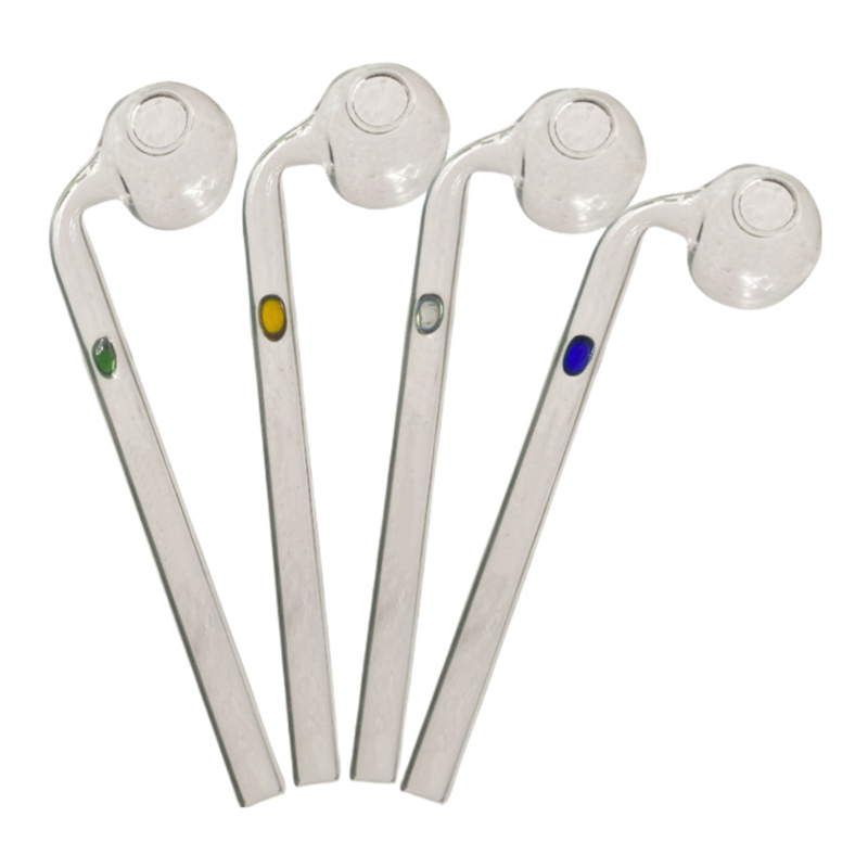 100% Deliver to AU - 5.5 Inch Curved SP Holland Glass Oil Burner Hand Tube Water Pipe Bent Tobacco Smoking Pipe With Balancer