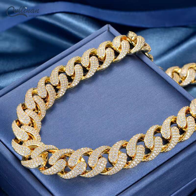 16MM Hiphop Cuban Iced Out Street Fashion Necklace Latest Release 2022 New Trend Style Classic Design Custom Gold Cuban Link Chain