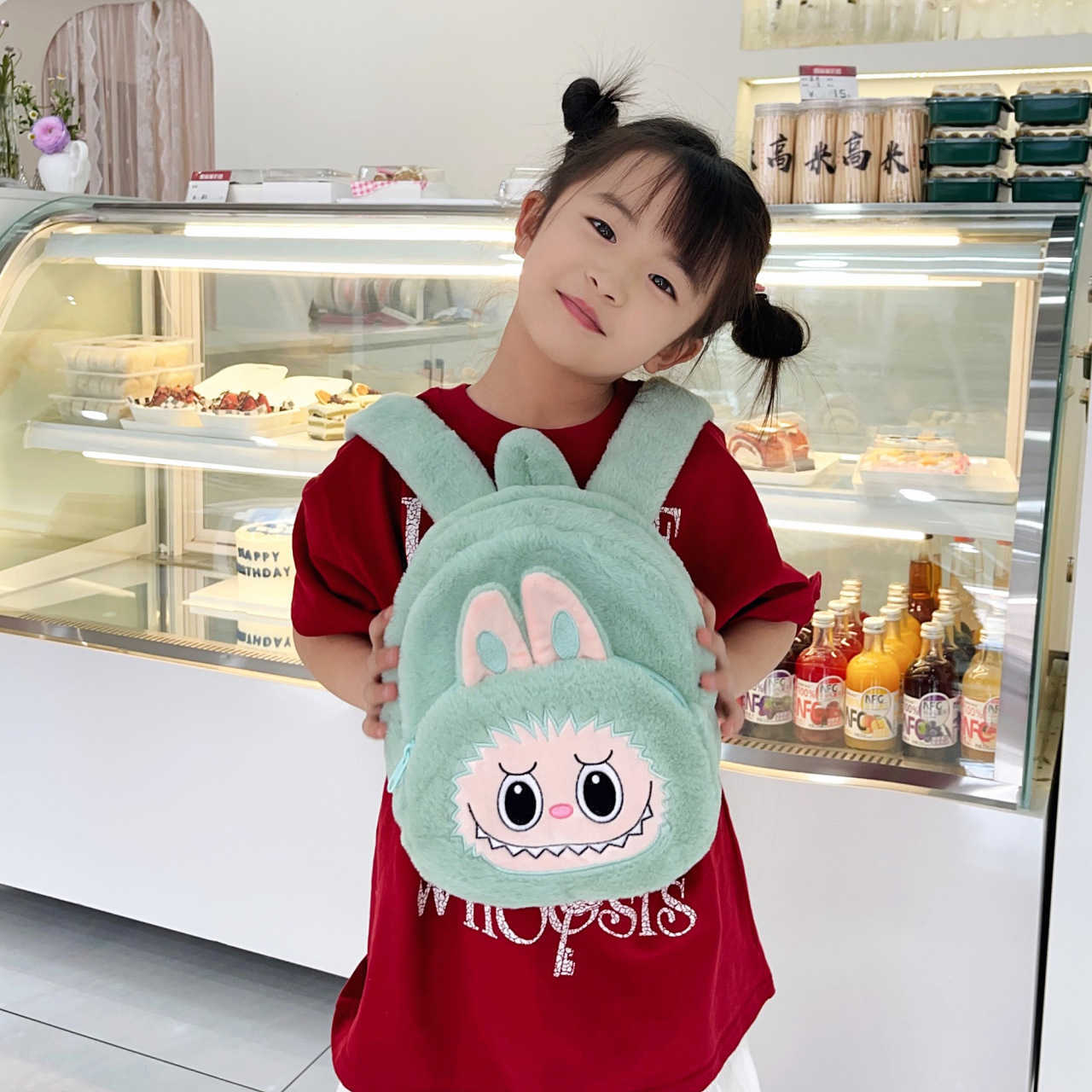 Labubu Plush Bag Animal Doll Backpack Cartoon Cute Pop Mart Backpack L250705RNIK