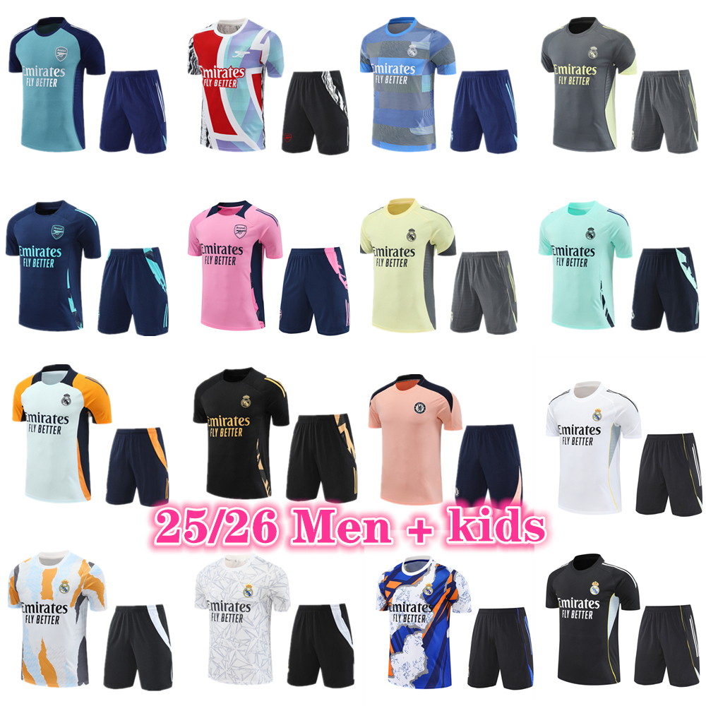 2025 2026 maillot tracksuit soccer jerseys training shirt men and kids 24 25 26 football tracksuit jersey shorts kit maillot foot camisetas futbol