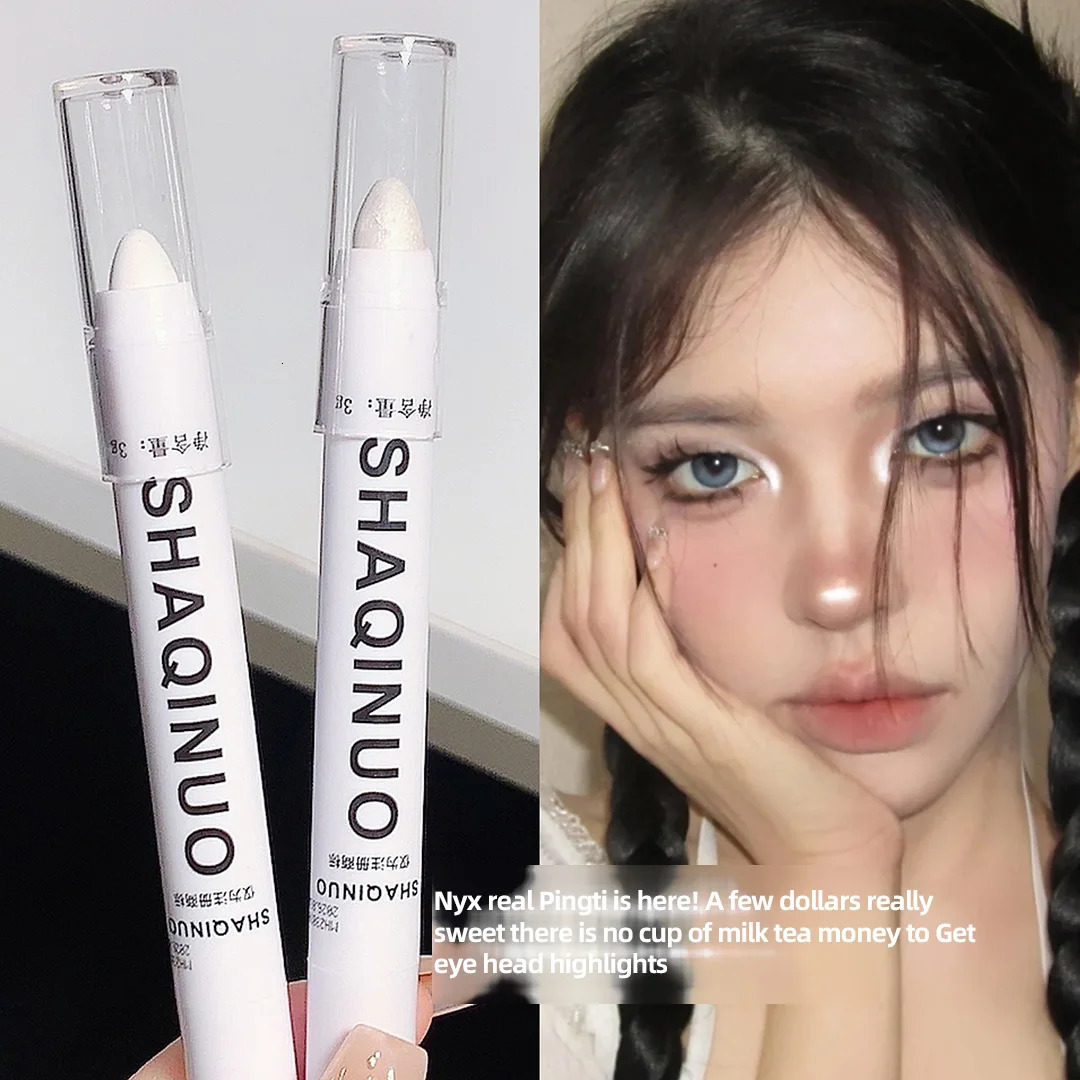 SHAQINUO 2 color highlighter eye brightening and contouring undercover pencil eyeshadow stick matte pearl pencil 250703