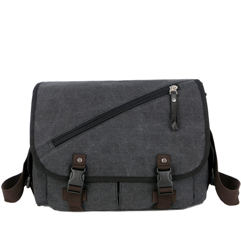 Canvas trend shoulder bag new European and American retro casual trend crossbody bag designer bag men s briefcase crossbody bag