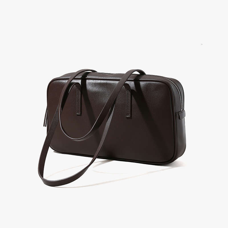 Luxury designer's autumn and winter new top cowhide large capacity Boston commuter shoulder handbag