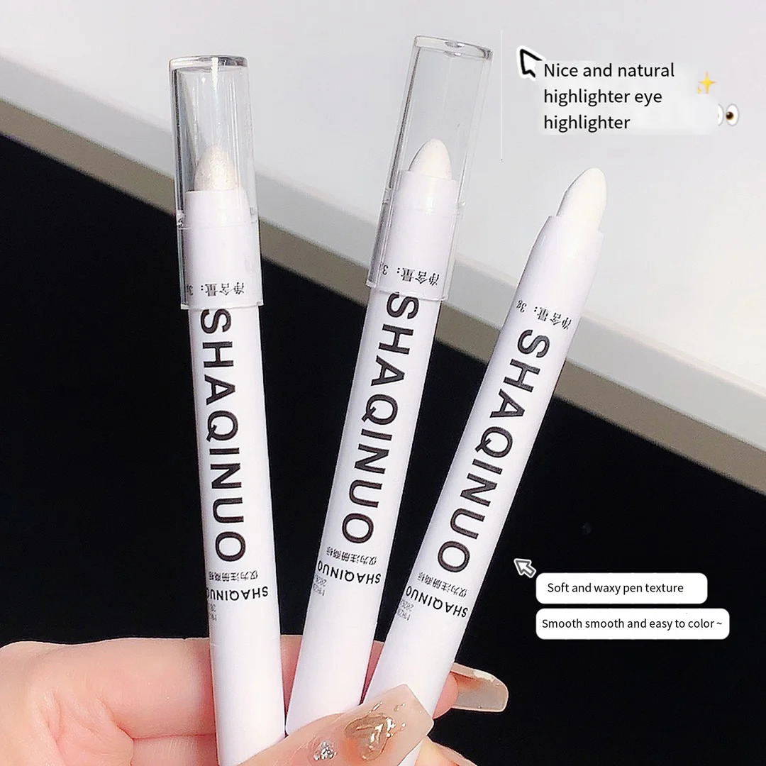SHAQINUO 2 color highlighter eye brightening and contouring undercover pencil eyeshadow stick matte pearl pencil 250703