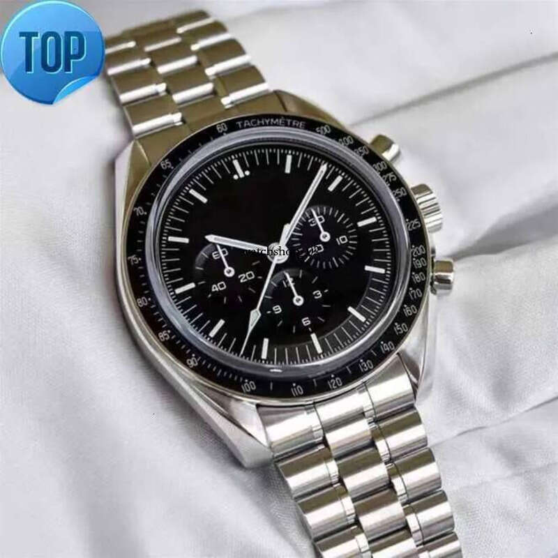 fashion high quality wat Top Brand men wates Speed master Series Multifunctional Quartz Chronograph Stainless Steel Wrist for Mens Wates All Dial Work