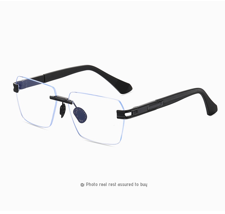 Free Delivery Designer 2025 New Gradient Sunglasses for Men Colorful Two tone Frameless Sunglasses Fashion Metal Sunshades black white