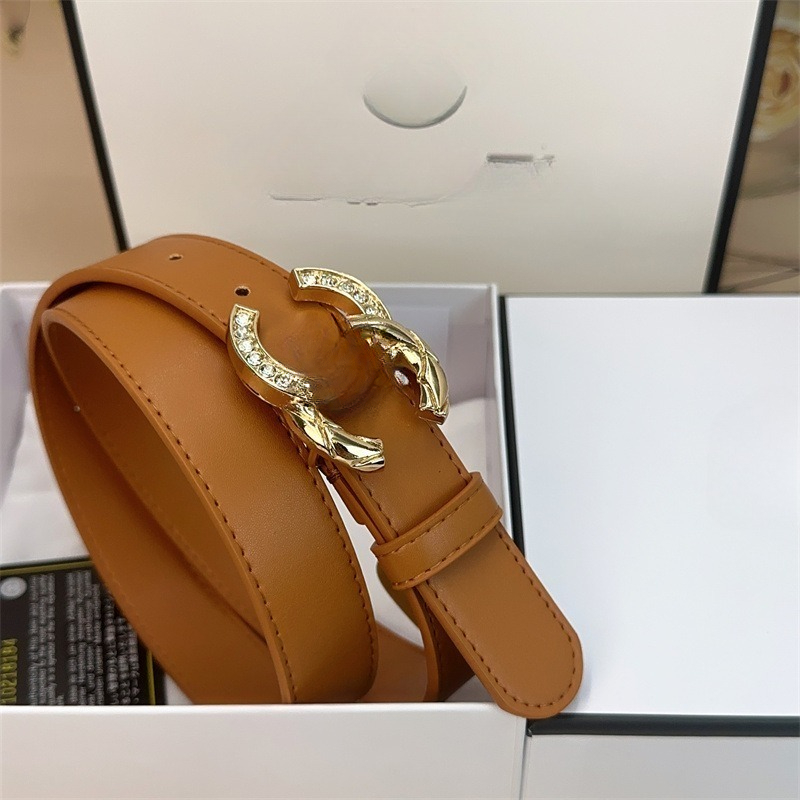 Women's Luxury Designer Belt with Gold Silver Buckles Genuine Leather 3cm Wide Fashion Waistband with box gift high quality belt Leather belt