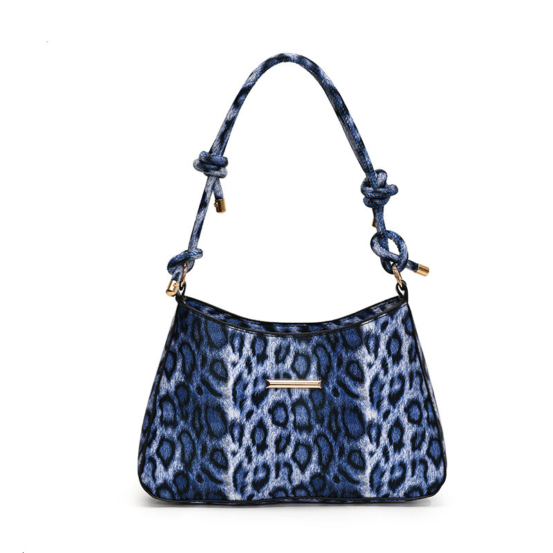 Fashion trend casual fashion European and American leopard print trend color block shoulder bag handbag designer bag women s armpit bag