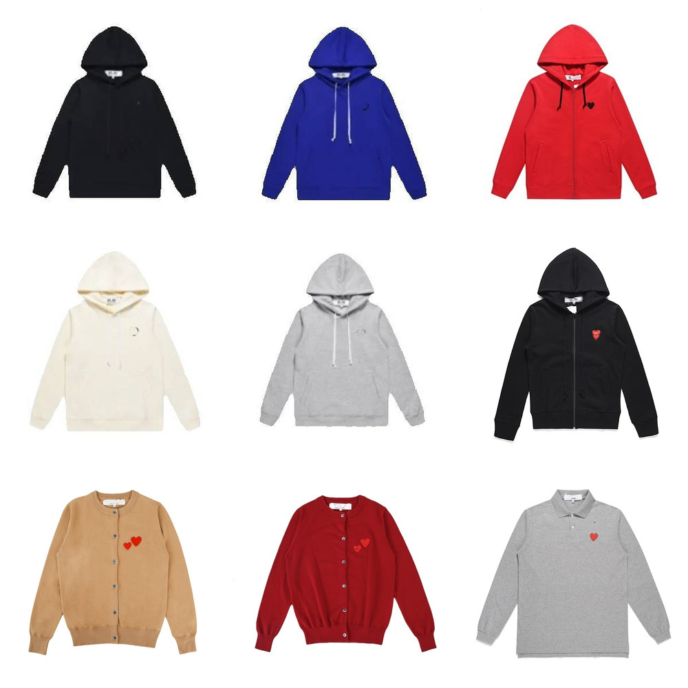 PLAY hoodies Sweaters Designer Mens Womens Classic Pullover jersey Embroidery Red Heart Sweatshirt Zip Up Tracksuits PLAY Printed Hooded Jumper Couples Tops a1
