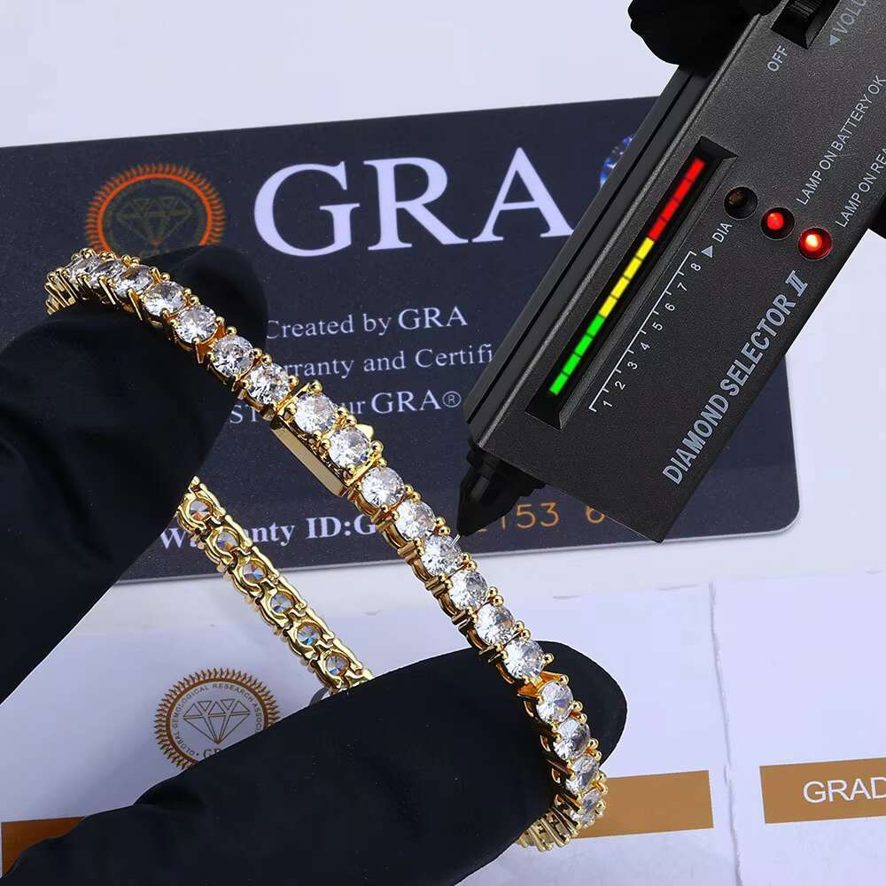 European American 925 Silver Fine Chain Link Bracelet Custom Wholesale for Men Hip Hop Tennis Style Mens Personality Accessory