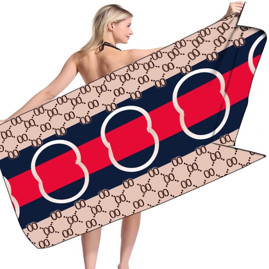 designer Vintage pattern bath towel Home G letter printing bathroom towels Long travel portable bath towel Minimally swimming pool Fashion seaside beach towel