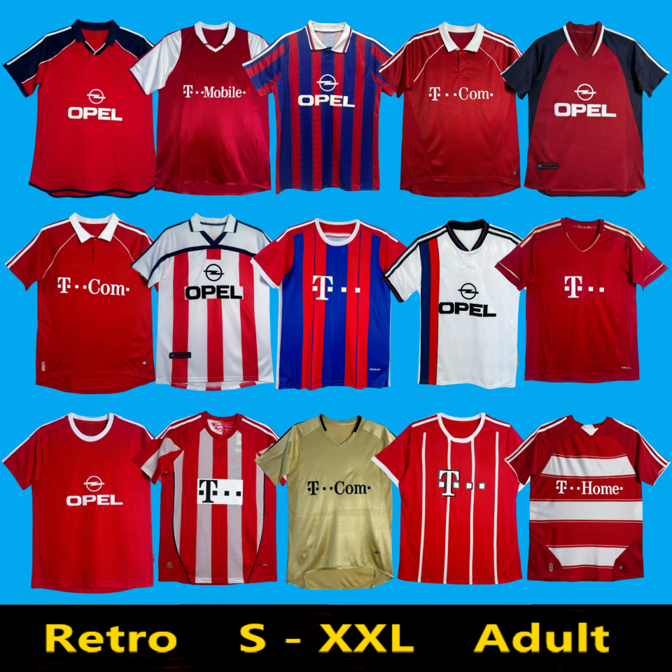 Retro MATTHAUS soccer Jerseys Bayerns 1993 95 96 97 98 99 2000 04 05 10 11 12 13 14 15 17 18 ROBBEN LAHM MULLER JAMES LEWANDOWSKI KLINSMANN Munichs classic