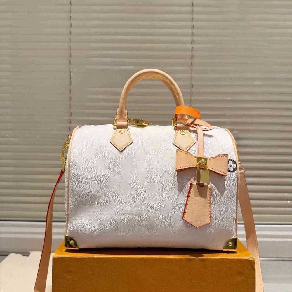 100A Designer Shoulder bag Crossbody Bag Women Monogram Coated Canvas Rainbow Hues Bow Padlock Accents Adjustable Strap Top Handle