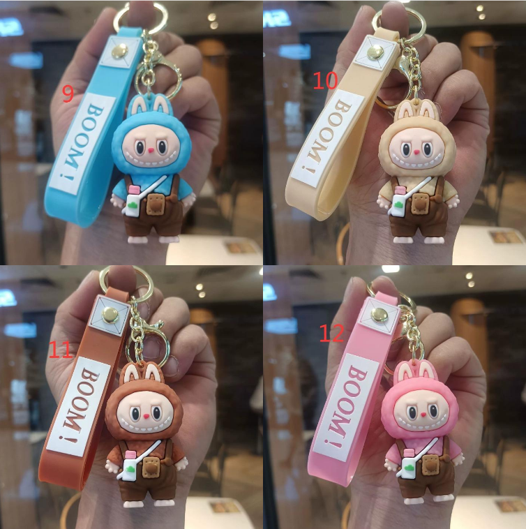 Creative best-selling Labub keychains, cartoon sheep pendants, toy claw machines, cute key chain rings, wholesale Labubu figurines