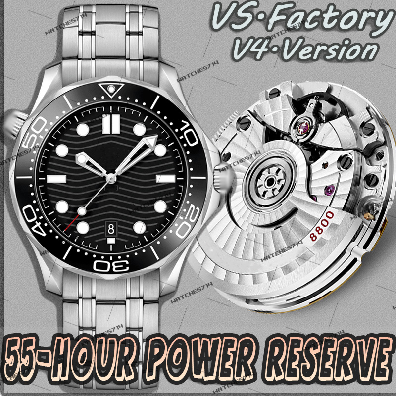 Mens Watch Designer Watches Men Super Clone Top VS Factory V4/Version 42MM Cal.8800 Movement Automatic Watch 904L Steel Sapphire Waterproof 100M Ceramic Ring Fedex