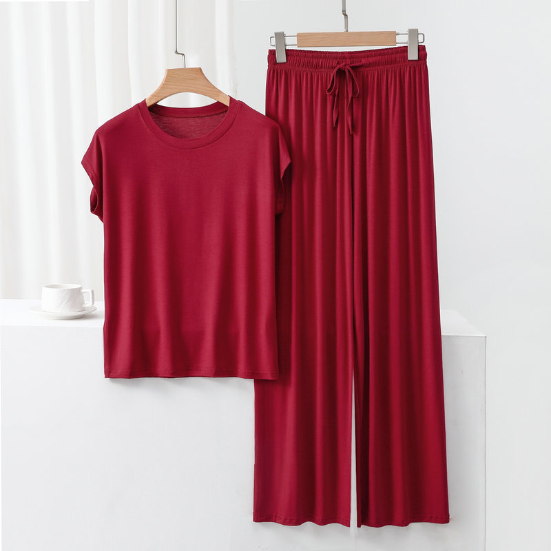 B960-Spring and summer new modal sleeveless home clothes suits for women thin pajamas trousers casual outer wear 2-piece suit