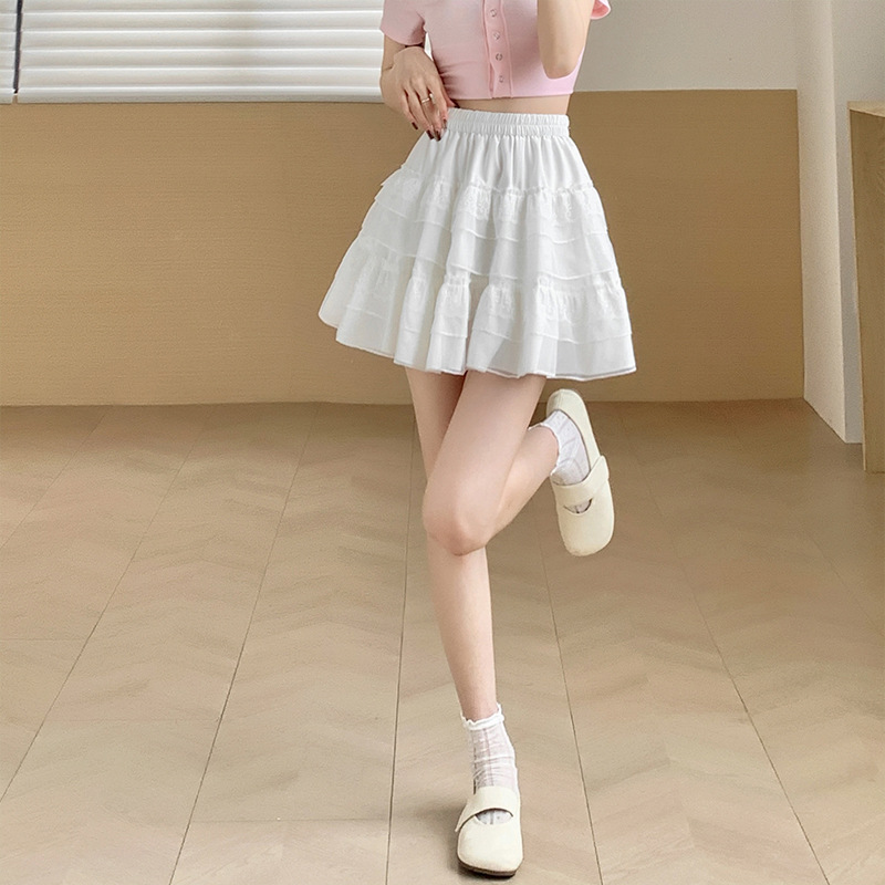 L3125 solid color skirt female 2025 new spring and autumn sweater skirt short skirt high waist hip casual
