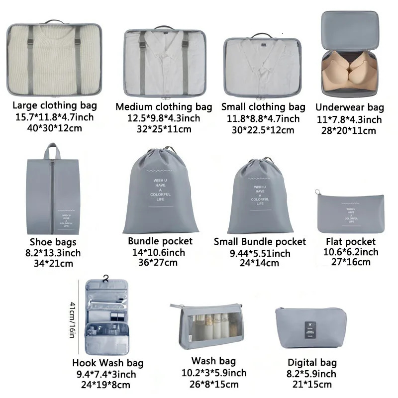 Travel Set Storage Bags Clothes Digital Toiletries Shoes Organizer bag Student Dormitories Clothing Sorting Bags Packing Cubes 250628