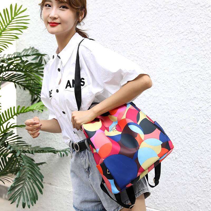 Women's Colorful Anti-Theft Backpack Casual Waterproof Oxford Daily Travel Backpacks for Women Multifunctional Preppy School Bag