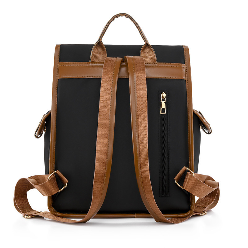 New casual trend trend color blocked women s fashionable Oxford cloth travel laptop backpack designer bag large capacity women s shoulder bag