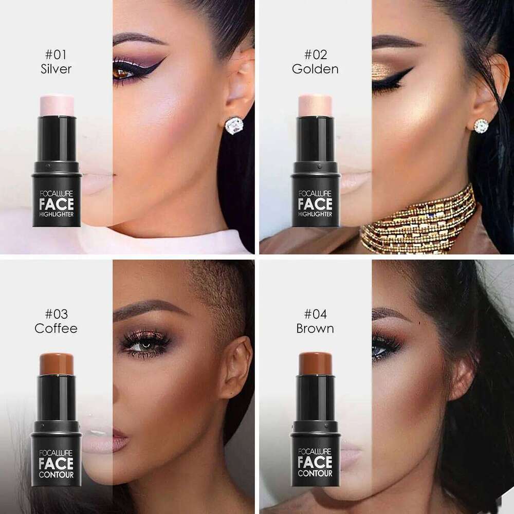 Wholesale FOCALLURE Bronzer Highlighter Stick Waterproof Body Face Contour Corrector Illuminator Cream For Women's Makeup X250705