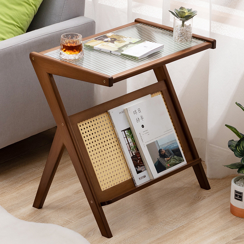 M8273 Household glass small tea table tea table minimalist style side table small apartment tea table