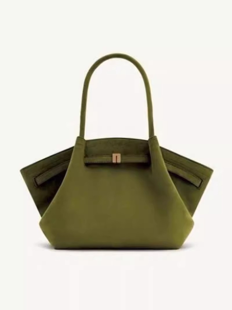 2025 New High - end Commuting Large - capacity Handheld Dumpling - shaped Bag for Women Retro Suede Single - shoulder Tote Bag for Autumn and Winter