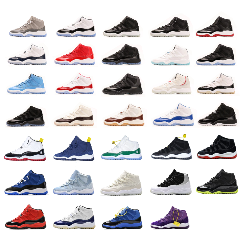 Designer Toddlers boys Kids shoes 11s Purple Rain Casual Basketball shoes for sale youth Shoe Gamma Blue Infants Sneakers Baby Sports top quality US8.5C-US3Y