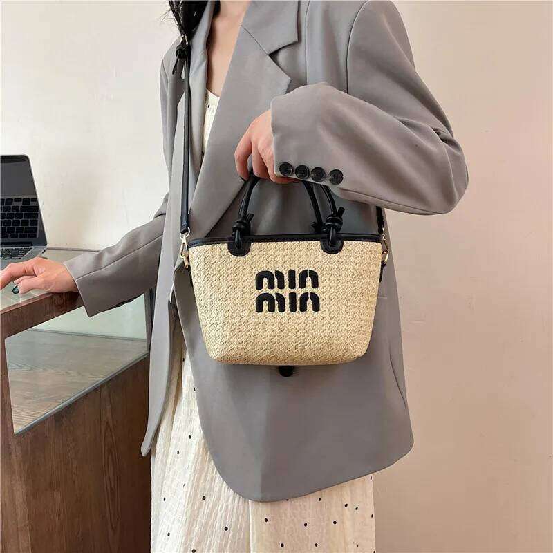 2024 Bohemian Straw for Women Brand Shoulder Bag Designer Purse and Cute Satchel Handbag