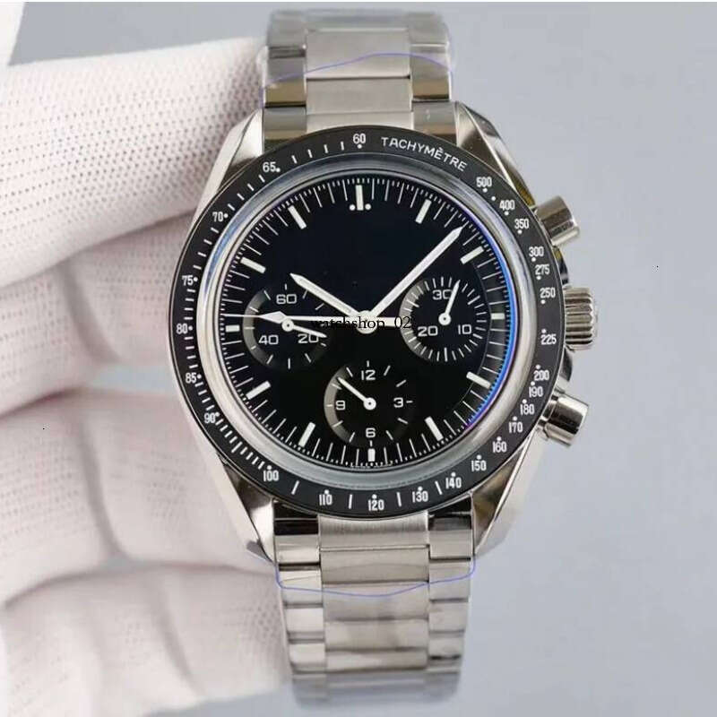 fashion high quality wat Top Brand men wates Speed master Series Multifunctional Quartz Chronograph Stainless Steel Wrist for Mens Wates All Dial Work