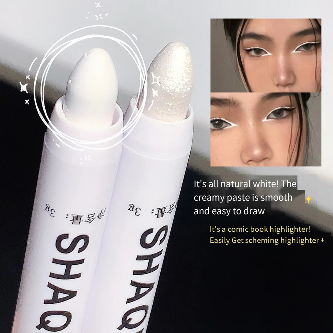 SHAQINUO 2 color highlighter eye brightening and contouring undercover pencil eyeshadow stick matte pearl pencil 250703