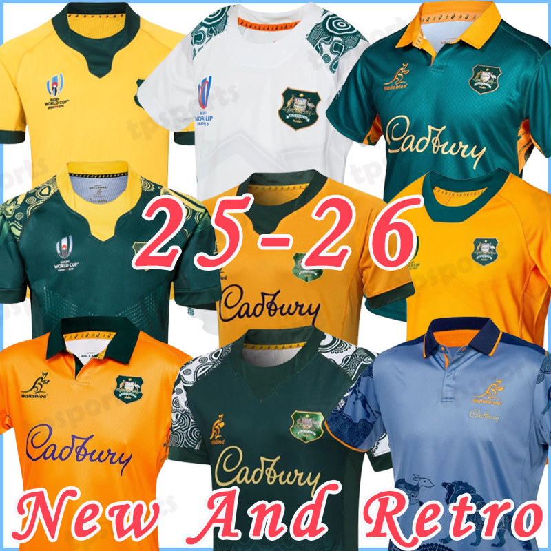 2025 Australia Rugby Jerseys retro home away 23/24 Kangaroos Wallaby retro shirt Size S-5XL maillot de National Australia shirt rugby