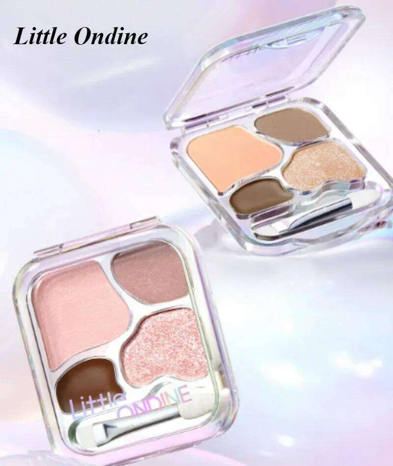 Little Ondine 4Color Blush Eyeliner Eyeshadow Highlight Contour Palette Eyes Makeup Beauty