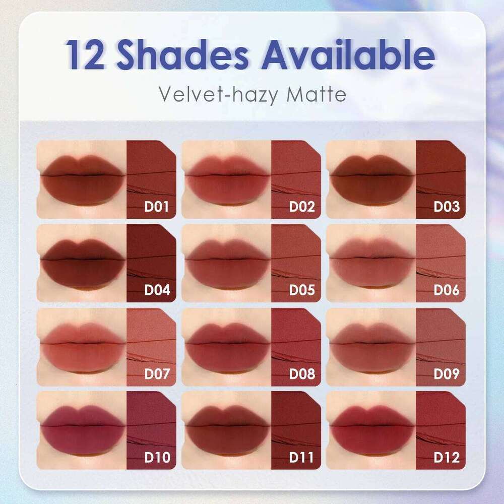 FOCALLURE 12 Colors Cream Smooth Matte Lipstick Waterproof Long Lasting Moist Lip Cheek Dual-Use Women Beauty Cosmetic X250705