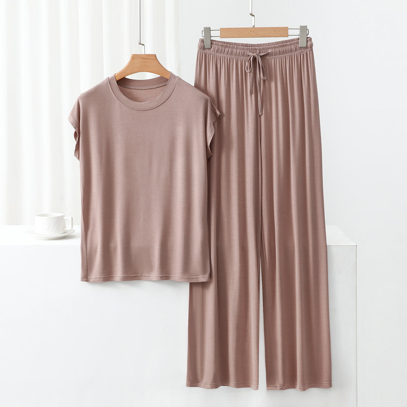 B960-Spring and summer new modal sleeveless home clothes suits for women thin pajamas trousers casual outer wear 2-piece suit