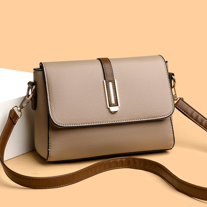 Soft leather fashionable women s handbag trend new simple trend small square bag designer bag fashionable single shoulder crossbody bag