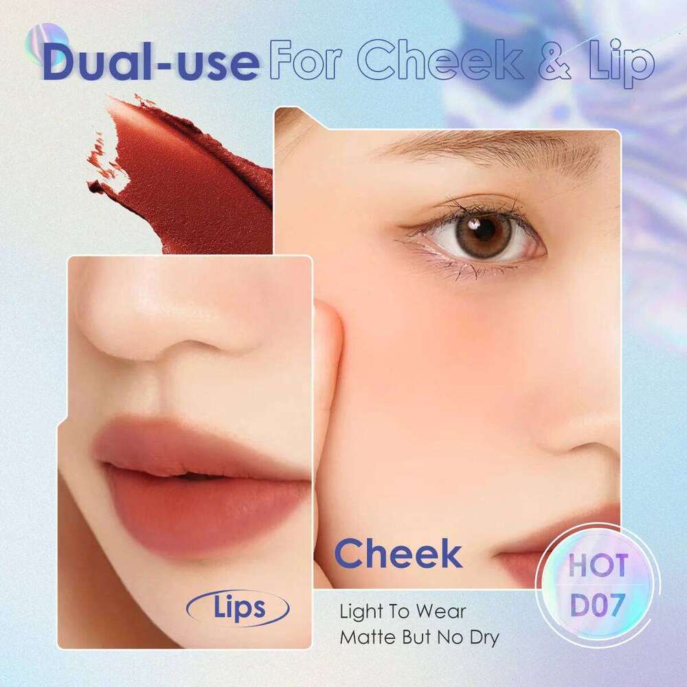 FOCALLURE 12 Colors Cream Smooth Matte Lipstick Waterproof Long Lasting Moist Lip Cheek Dual-Use Women Beauty Cosmetic X250705