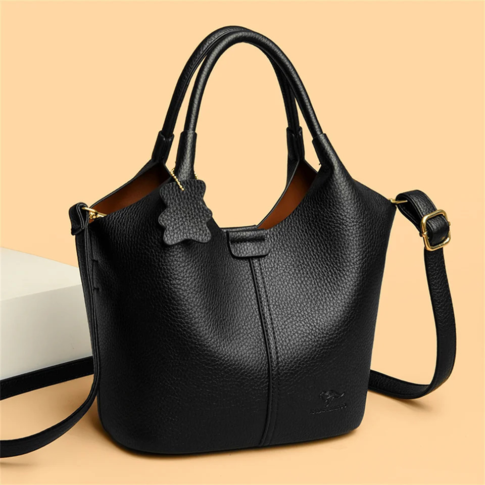 Soft Leather Handbags for Women Vintage Shoulder Bag y ner Ladies Large Capacity Bags Sac A Main 250628