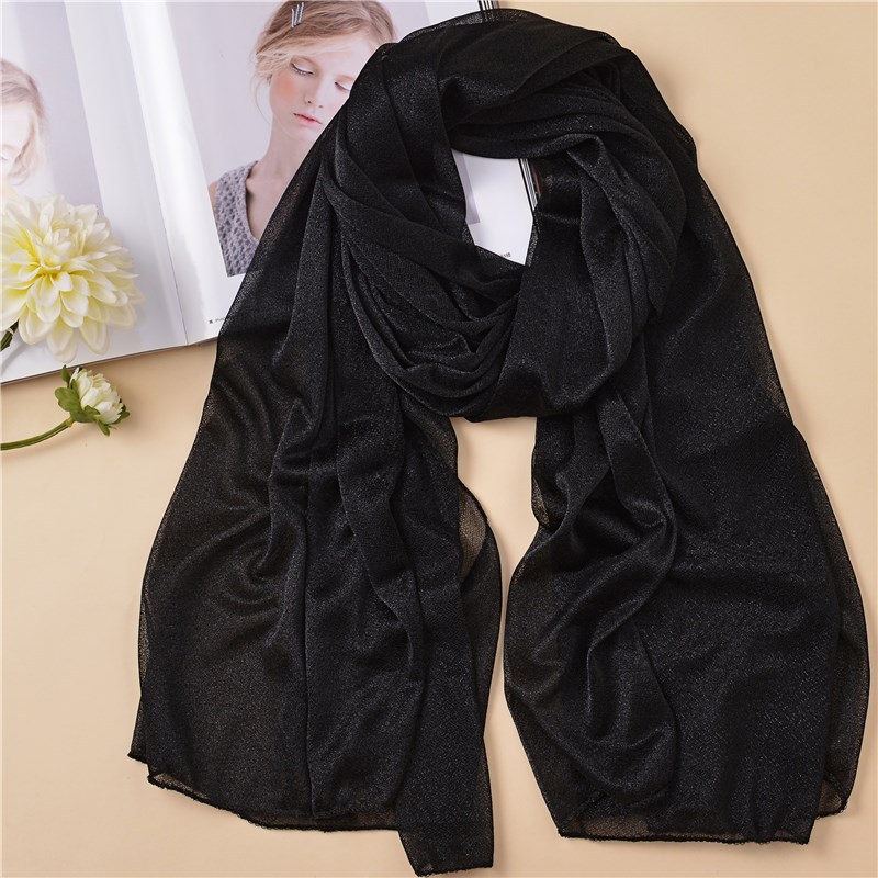 K1250 Autumn and winter new gauze scarf women summer Korean version long sun protection shawl pure color beauty gauze scarf scarf wholesale