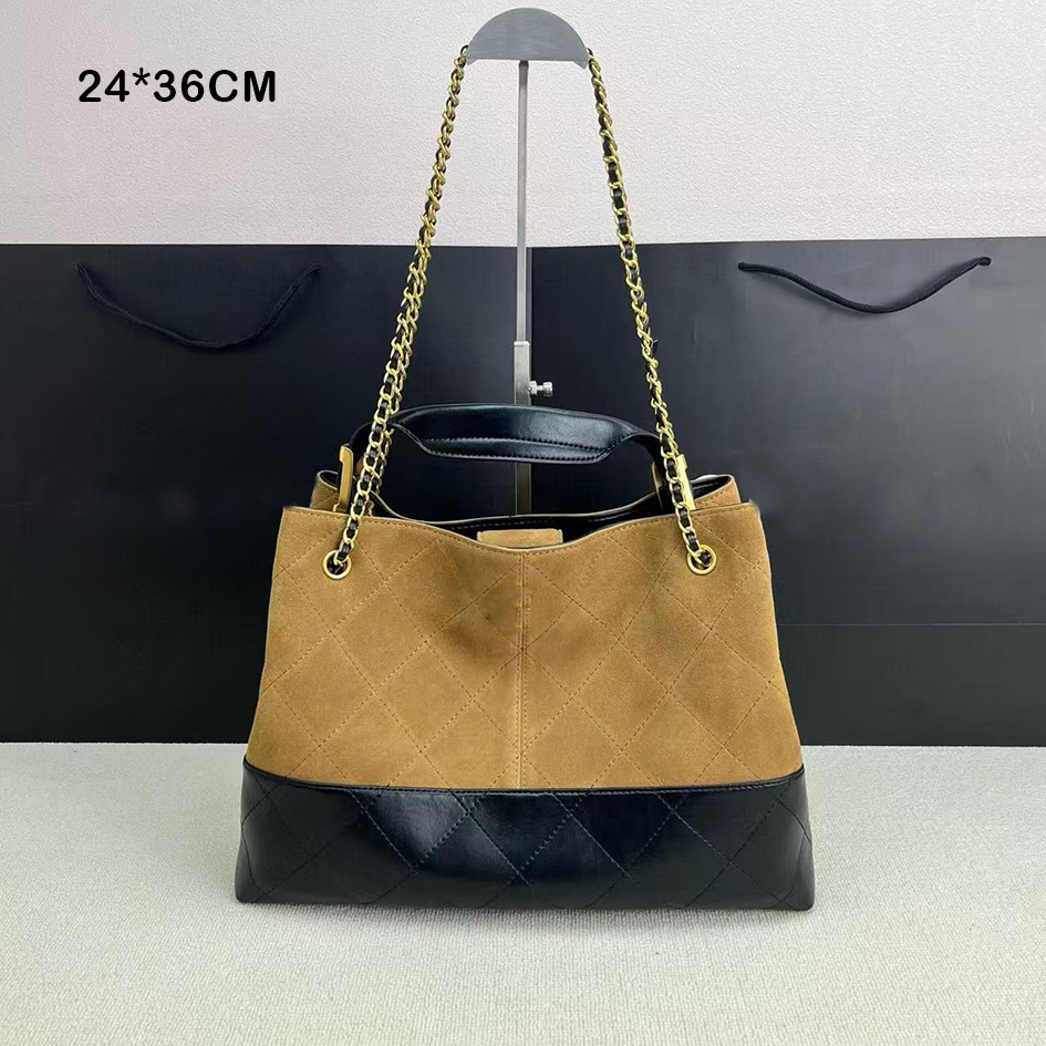 Designer chamois Tote Bag large capacity Lady Hand High-End Female Commuter Travel Shoulder Bag Split underarm bag