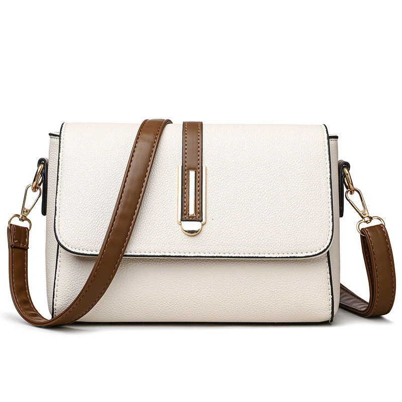 Soft leather fashionable women s handbag trend new simple trend small square bag designer bag fashionable single shoulder crossbody bag