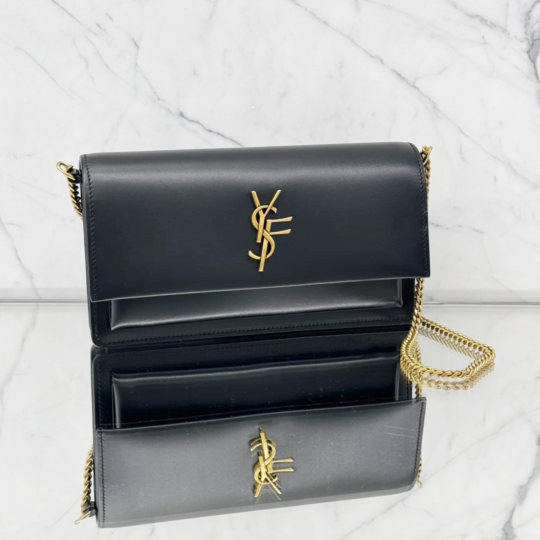 Designer Bag Shoulder Bag SUNSET Luxury Bag High Quality Women's handbag Purse Black Sheepskin Crossbody bag Bronze chain bag Elegant Evening Bags Shopping bag