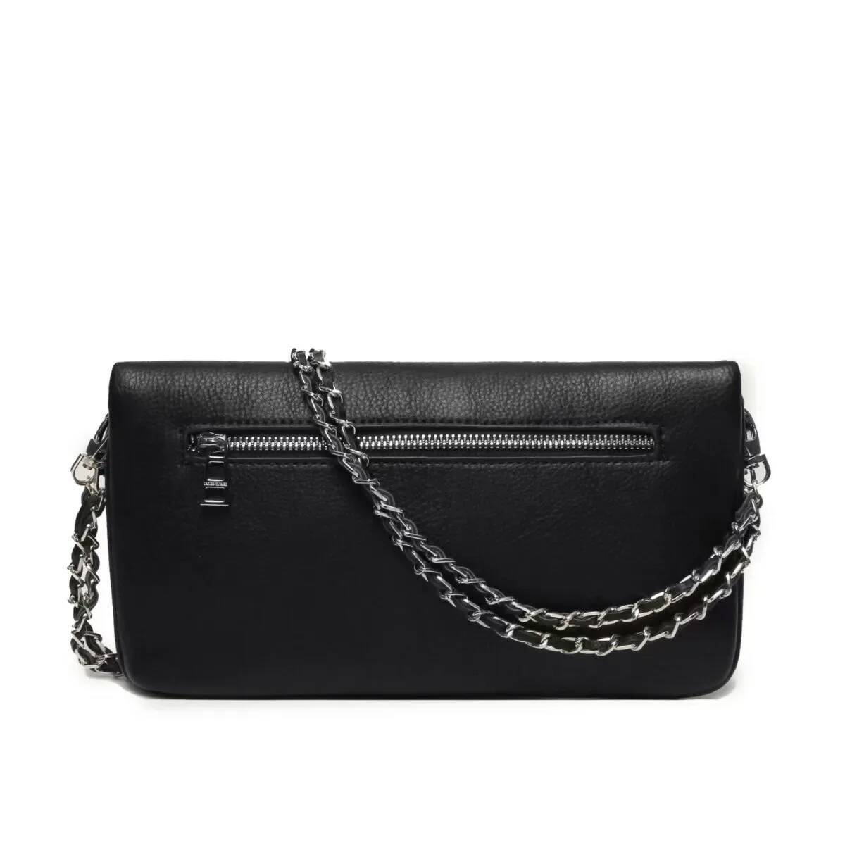 Classic Black Women Envelope 2025 New Fashionable Zadigent Wing Luxurious Design Casual Ladies Chain Crossbody Bag high-quality