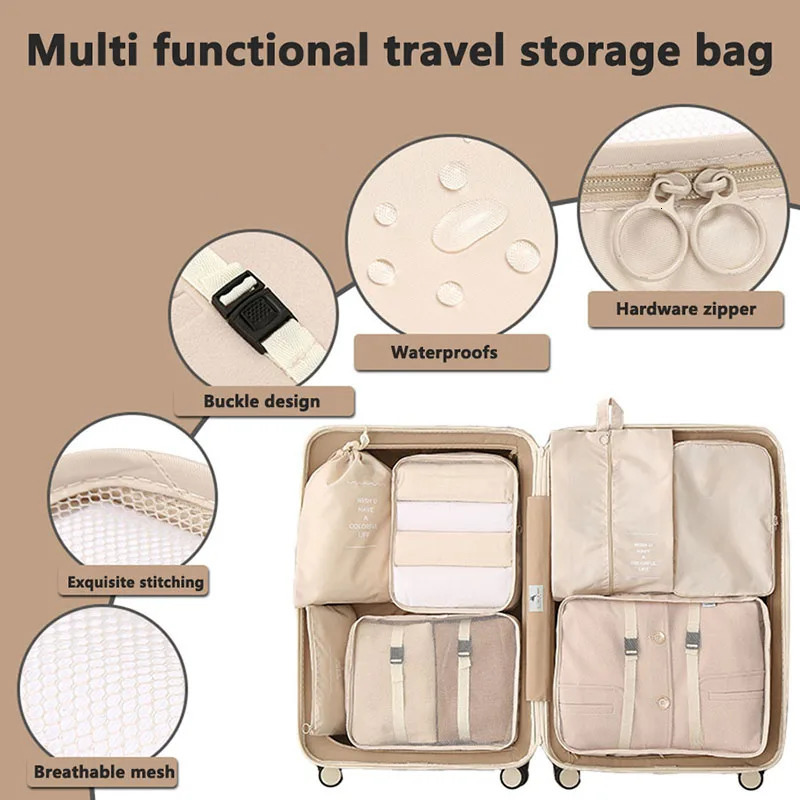 Travel Set Storage Bags Clothes Digital Toiletries Shoes Organizer bag Student Dormitories Clothing Sorting Bags Packing Cubes 250628
