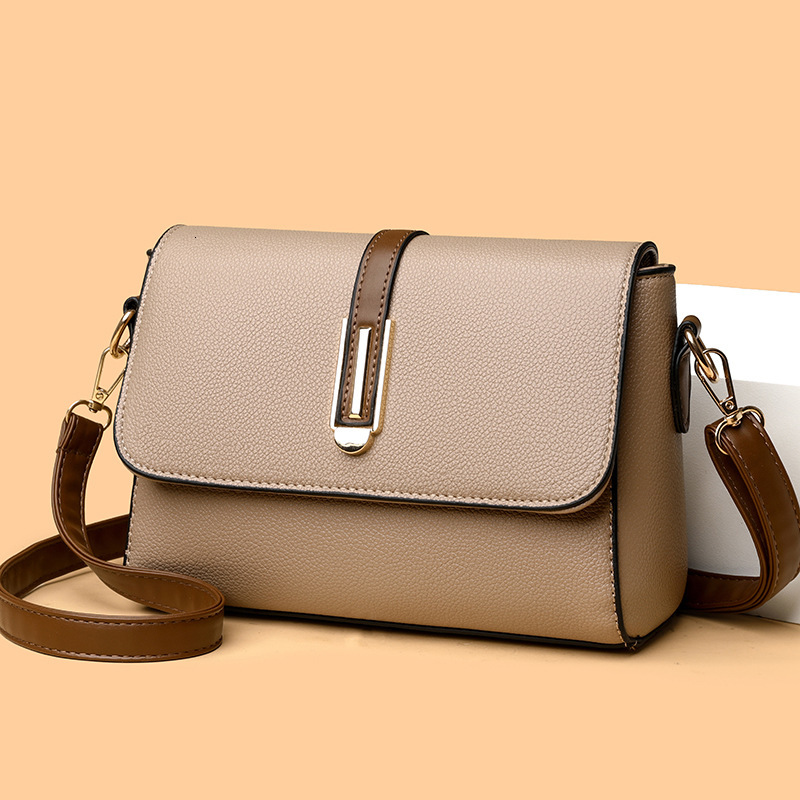 Soft leather fashionable women s handbag trend new simple trend small square bag designer bag fashionable single shoulder crossbody bag