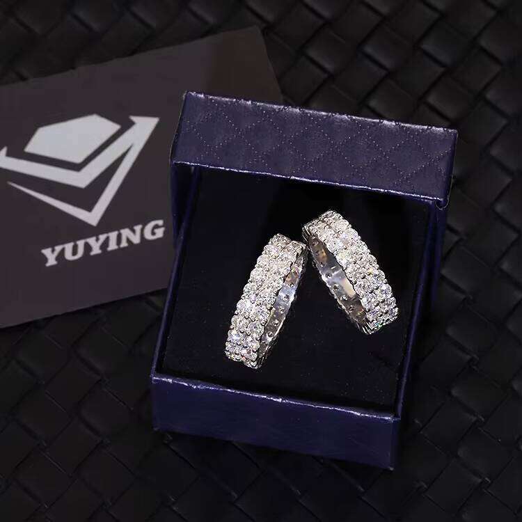 Pass Tester Hip Hop Sterling Sier Gold Plated VVS Moissanite Dia Fine Jewelry Rings