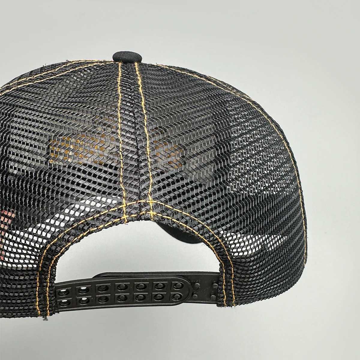 Color Block Letter Embroidery Baseball Hats New Unisex Sunshade Casual Breathable Hip Hop Fashion Mesh Versatile Trucker Caps Z250705