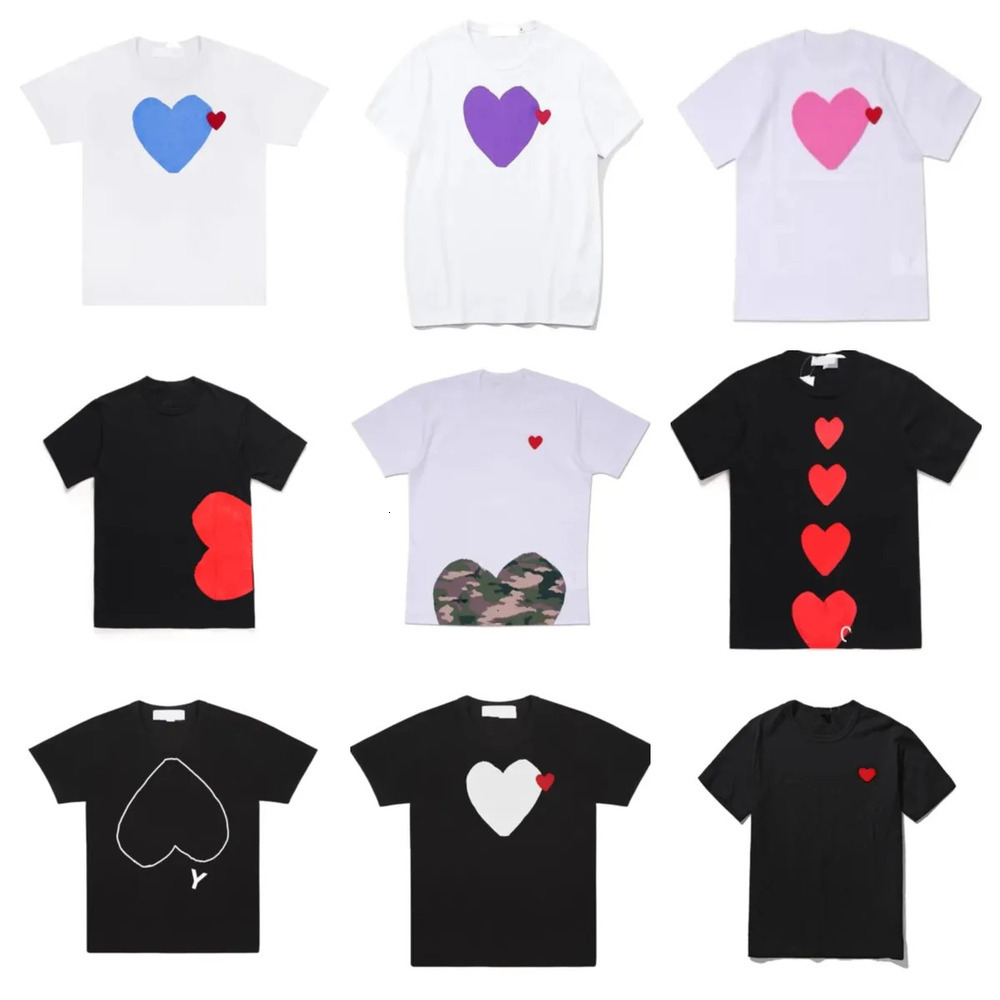Play T Shirts Classic Eyes And Hearts Tees Red Love Embroidery Red Heart Come Du Garcon Printing Tshirts Cotton Short Seeve Play Hearts Heart Garcone Top 303
