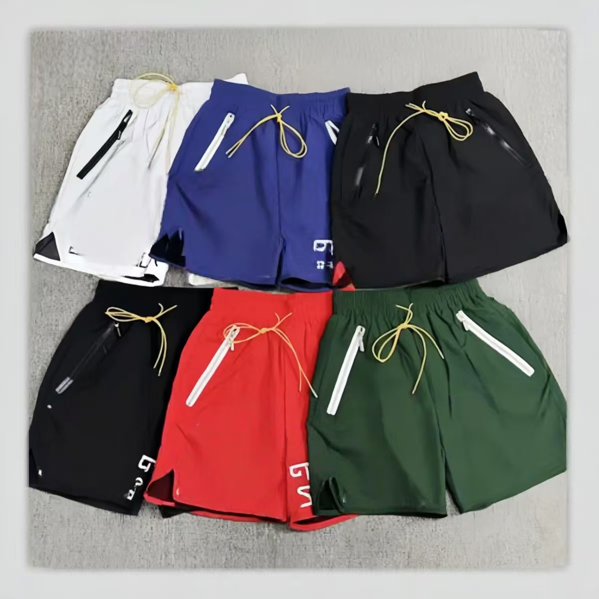 mens designer shorts jorts swim shorts pantaloncini pantalones high street fashion brand drawstring letter print hip-hop beach basketball pants