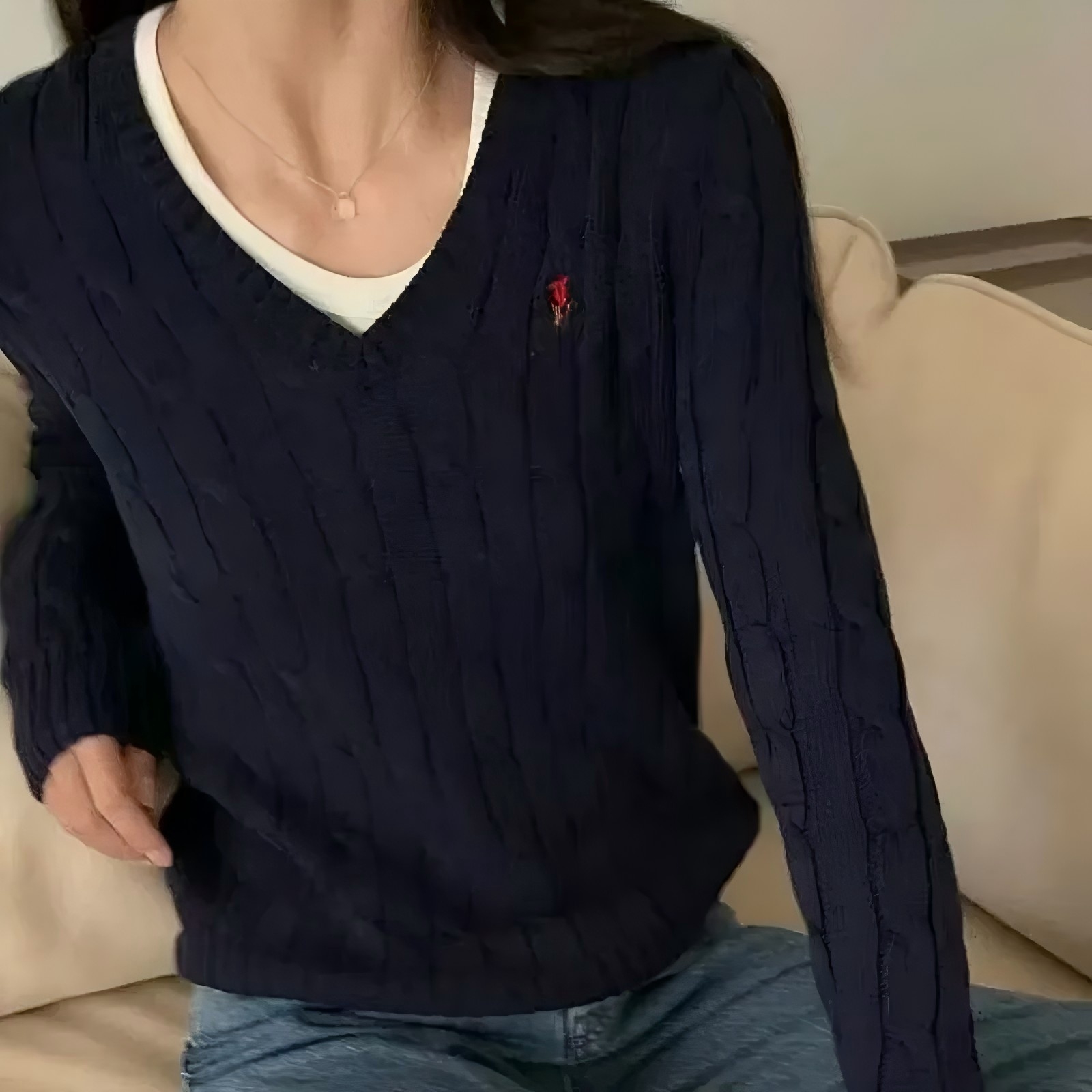 Designer polo sweater women sweaters Mens pull cardigan Polos knit cardigans Shirts Long Sleeves Woman Classic Sweatshirt Tops Embroidery Shirt Asian size S-L